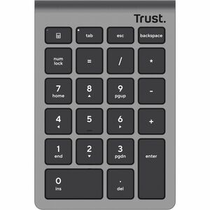 Pavé numérique Trust Xalas - Sans fil Connectivité - USB Type A Interface - Argenté - Ciseaux Pavé Numérique - RF - 2,40 G