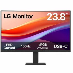 LG 24U421A-B 24.0" (61.0 cm) Class Full HD Curved Screen LCD Monitor - 16:9 - Black - 23.8" (60.5 cm) Viewable - Vertical 