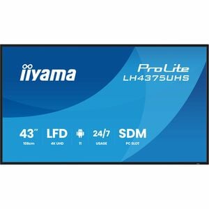 iiyama ProLite LH4375UHS-B2AG 1079,50 mm LCD Digital-Signage-Display - 24 Stunden/7 Tage Betrieb - IPS-Technologie (In-Pla