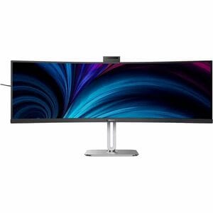 Philips 49B2U6900CH 49" Class Webcam UW-QHD Curved Screen LED Monitor - 32:9 - Textured Black - 48.8" Viewable - Vertical 