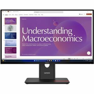 Lenovo ThinkVision T24D-40 24" Class Full HD LED Monitor - 16:9 - Eclipse Black - 23.8" Viewable - In-plane Switching (IPS