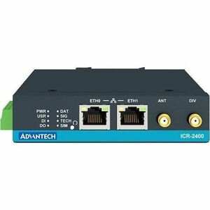 Advantech ICR-2431 2 SIM Cellular, Ethernet Modem/Wireless Router - 4G - LTE 2100, LTE 1800, LTE 2600, LTE 900, LTE 800, L