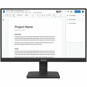 Moniteur LED Lenovo ThinkVision S22-4e 22" Classe Full HD - 16:9 - Noir corbeau - 54,6 cm (21,5") Viewable - Technologie I