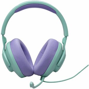 JBL Quantum 100M2 Wired On-ear, Over-the-head, Over-the-ear Stereo Gaming Headset - Cyan - Binaural - Ear-cup - 32 Ohm - 2