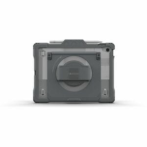 Shield Extreme-X2-H con correa de mano giratoria para iPad 10 de 10,9" (2022) (bisel negro-funda gris)
