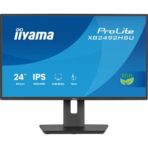 Moniteur LED iiyama ProLite XB2492HSU 24" Class Full HD - 16:9 - Noir mat - 61 cm (24") Viewable - Technologie IPS - LED R