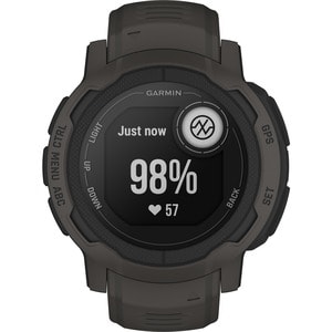 Garmin Instinct 2 Smart Watch - Graphite Body Color - Fiber Reinforced Polymer Case Material - Silicone Band Material - He