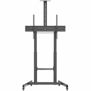 Carrito para TV multimedia de pantalla grande con ajuste de altura sin herramientas, para pantallas de 60" a 120" , Soport