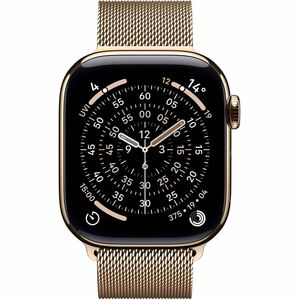 Apple Watch Series 11 Smartwatch - Golden Tasche, Farbe - Golden Band Color - Titan Gehäusematerial - Gummi Band Material 