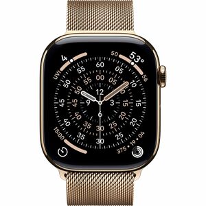 Apple Watch Series 11 Smartwatch - Golden Tasche, Farbe - Golden Band Color - Titan Gehäusematerial - Gummi Band Material 