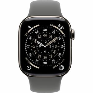 Apple Watch Series 11 Smartwatch - 42 mm Case Height - 36 mm Case Width - Natürlich Tasche, Farbe - Grau Band Color - Tita