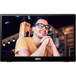 Monitor LCD AOC 16T3E 16" (40.6cm) Class Full HD - Negro - 15.6" (39.6cm) Viewable - Tecnología conmutación en el mismo pl