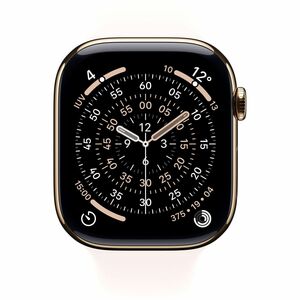 Apple Watch Series 11 Smart Watch - 42 mm Case Height - 36 mm Case Width - Gold Case Color - Light Blush Band Color - Tita