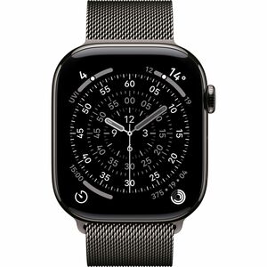 Apple Watch Series 11 Smart Watch - Slate Case Color - Slate Band Color - Titanium Case Material - Wireless LAN - 4G - LTE