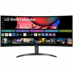 Monitor LCD inteligente LG 34SR60QC-B 34" (86.4cm) Class UW-QHD Pantalla curva - 21:9 - 34" (86.4cm) Viewable - Vertical A