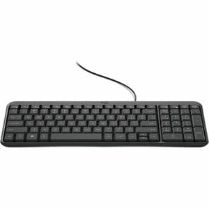 Logitech K106 键盘 - 袖珍的 - 电缆 连接 - A 型 USB 接口 - 英文（美国） - QWERTY 布局 - 黑色 - 99 Key(s) - Windows 10, Windows 11, Mac OS X 11.0 