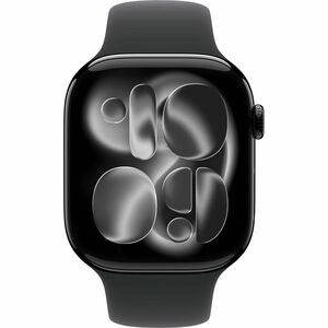 Apple Watch Series 11 Smart Watch - Jet Black Case Color - Black Band Color - Aluminium Case Material - Rubber Band Materi