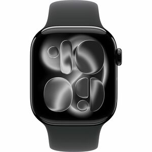 Apple Watch Series 11 Smart Watch - Jet Black Case Color - Black Band Color - Aluminium Case Material - Rubber Band Materi