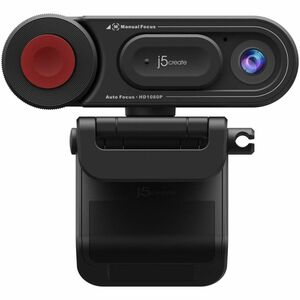 j5create JVU250 Webcam - 2 Megapixel - 30 fps - Black - USB Type A/USB Type C - 1 Each - Full HD - 1920 x 1080 Video - CMO