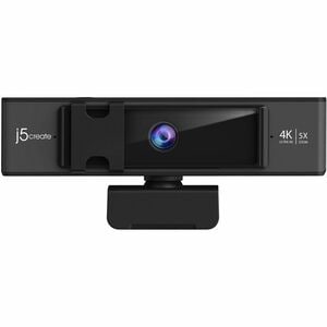 j5create JVCU435 Webcam - 8 Megapixel - 30 fps - Black, Silver - USB 2.0 Type A - 1 Each - 4K - 3840 x 2160 Video - CMOS S