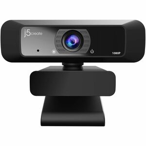j5create JVCU100 Webcam - 2 Megapixel - 30 fps - Black - USB 2.0 Type A - 1 Each - Full HD - 1920 x 1080 Video - 82° Angle