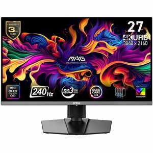 MSI MAG MAG 272UP QD-OLED X24 27" Class 4K UHD Gaming OLED Monitor - 16:9 - 26.5" Viewable - Quantum Dot OLED - 3840 x 216