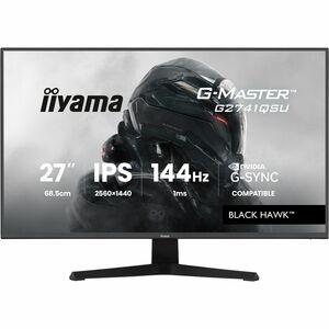 Moniteur de jeu LCD iiyama G-MASTER Black Hawk G2741QSU-B1 27" Class WQHD - 16:9 - Noir mat - 68,6 cm (27") Viewable - Tec