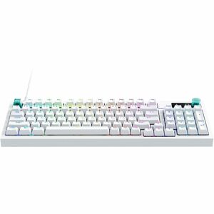 Logitech G G316 X 8K 游戏键盘 - 袖珍的 - 电缆 连接 - USB 3.0 A 型 接口 - RGB LED - 白 - 线性机械 按键开关 - 98 Key(s) - Windows 10, Mac OS X 12.0