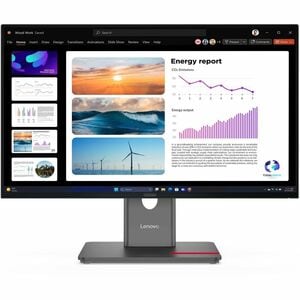 Lenovo ThinkVision P24Q-40 24" Class WQHD LED Monitor - 16:9 - Raven Black - 23.8" Viewable - In-plane Switching (IPS) Tec