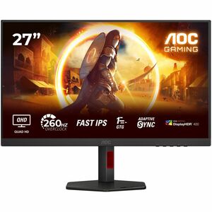 AOC Q27G4ZR 27" Class WQHD LCD Monitor - 68.6 cm (27") Viewable - In-plane Switching (IPS) Technology - 2560 x 1440 - 0.30