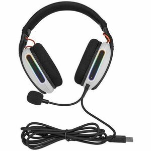 Audífonos Gamer Diadema Alambrica, Gaming Headset Gamer, Con Microfono Desmontable, Iluminación RGB, Usb Con Cable Trenzad