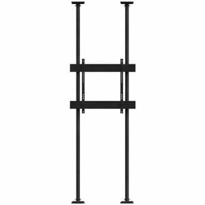 HAGOR Boden-Decken-Montage für Display - Schwarz - Querformat/Hochformat - Höhenverstellbar - Bildschirmgr�ße: 75 Zoll (19