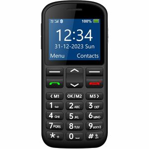 Opel Mobile BigButton M 128 MB Feature Phone - 2.2" QVGA 220 x 176 - 48 MB RAM - 4G - Black - Bar - Unlocked SIM-free - Re