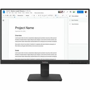 Lenovo ThinkVision S22-4e 22" Class Full HD LED Monitor - 16:9 - Raven Black - 21.5" Viewable - In-plane Switching (IPS) T