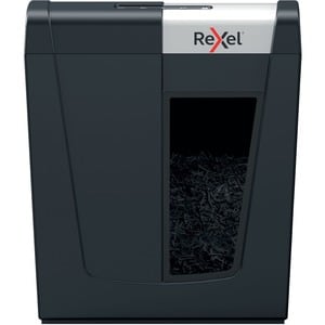 Rexel Secure MC6 Paper Shredder - Micro Cut - 6 Per Pass - for shredding Paper - P-5 - 18 L Wastebin Capacity - Black