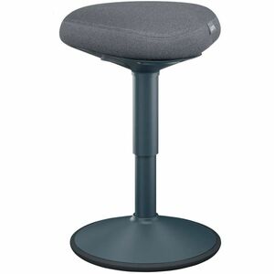 Leitz Ergo Active Task Stool - Dark Grey Dual Density Foam (DDF) Seat - Green Plastic Frame - Rounded Base - 1 Piece