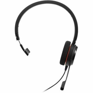 Jabra Evolve 20 有线 入耳式, 头戴式 Mono 耳机 - 黑 - Microsoft Teams认证 - 单声道 - 上耳式 - 32 欧姆 - 150 Hz 到 7 kHz - 120 cm 线缆 - 驻极体电容器 麦克风 