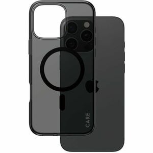 CARE Urban Combat Hülle für Apple iPhone 16 Pro Max Smartphone - Transparent, Schwarz - Rauch - Sturzsicher, Vergilbungsbe