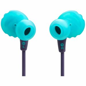 JBL Endurance Run 3 Wired Earbud, Behind-the-ear Stereo Earset - Purple - Binaural - In-ear - 20 Hz to 20 kHz - Mini-phone