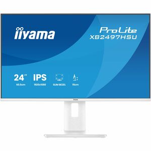 Moniteur LED iiyama ProLite XB2497HSU-W1 24" Classe Full HD - 16:9 - Blanc mat - 60,5 cm (23,8") Viewable - Technologie IP