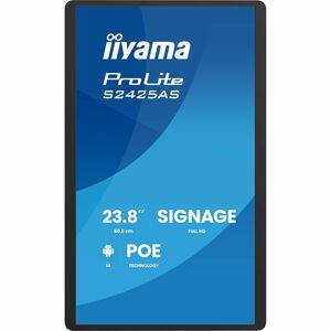 LCD Ecrans à affichages dynamiques iiyama ProLite S2425AS-B1P 604,52 mm - 24 Heures/7 Jours Operation - Tecnologie IPA (In