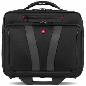 SwissGear Granada Pro 602684 Carrying Case (Roller) for 17" Notebook - Black - Polyester Body - Telescoping Handle, Trolle