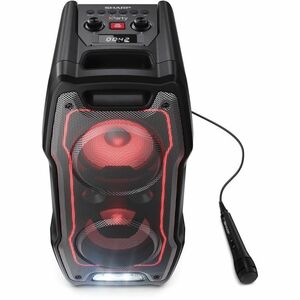 Sharp XParty Sing PS-931 Tragbar Bluetooth Lautsprechersystem - 180 W RMS - Schwarz - Tabletop - Aufladbarer Akku - USB