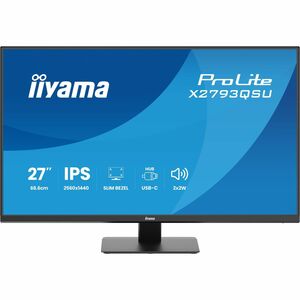Moniteur LED iiyama ProLite X2793QSU-B1 27" Classe WQHD - 16:9 - Noir mat - 68,6 cm (27") Viewable - Technologie IPS - LED