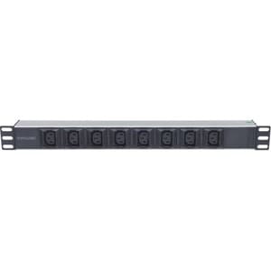 19" 1U PDU 8-way EU, C13 Outlets, Rear C20 Input, Anti-Shedding, Power Distribution Unit, 2m power cord (removeable), outp