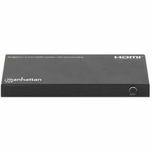 HDMI Splitter with downscaling 4-Port , 4K@60Hz, Displays output from x1 HDMI source to x4 HD displays (same output to fou