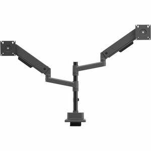 ORIGIN Desk Mount for Monitor, Display - Black - Height Adjustable - 2 Display(s) Supported - 17" (43.18 cm) to 35" (88.90