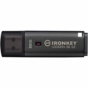 IronKey Locker+ 50 G2 32 GB USB 3.0, USB 3.1 Flash Drive - 256-bit AES-XTS, 256-bit AES - TAA Compliant - 145 MB/s Read Sp