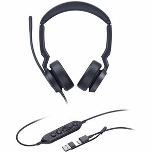 Yealink UH44 Wired Over-the-head, Over-the-ear Stereo Headset - Microsoft Teams Certification - Binaural - Supra-aural - 2