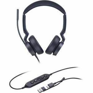 Yealink UH46 Wired Over-the-head, On-ear Stereo Headset - Microsoft Teams Certification - Binaural - Supra-aural - 20 Hz t